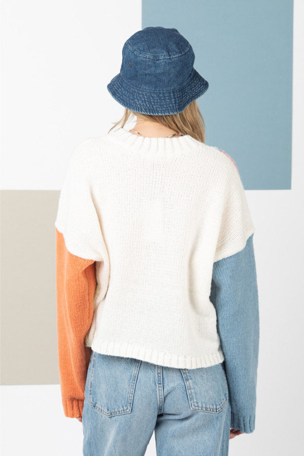 Mia Color Block Sweater