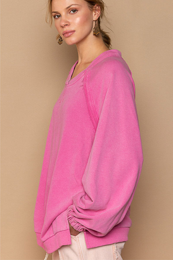 Peony Cross Strap Oversized Sweatshirt