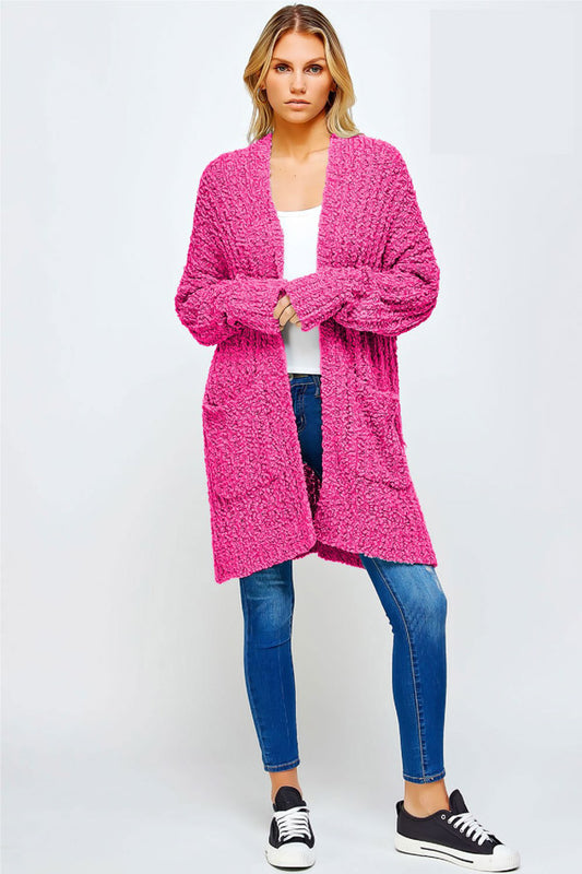 Camellia Popcorn Cardigan, Plus Size