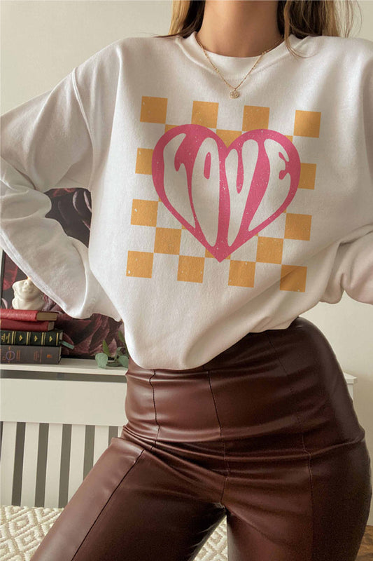 Checker Love Sweatshirt