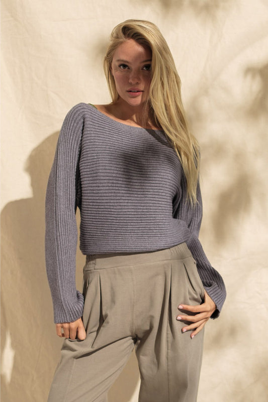 Ethel Ribbed Cropped Sweater