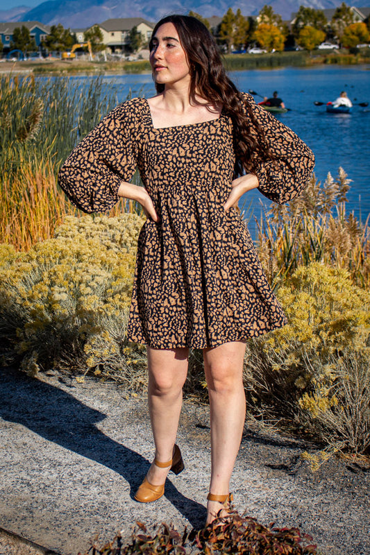 Fern Leopard Print Dress