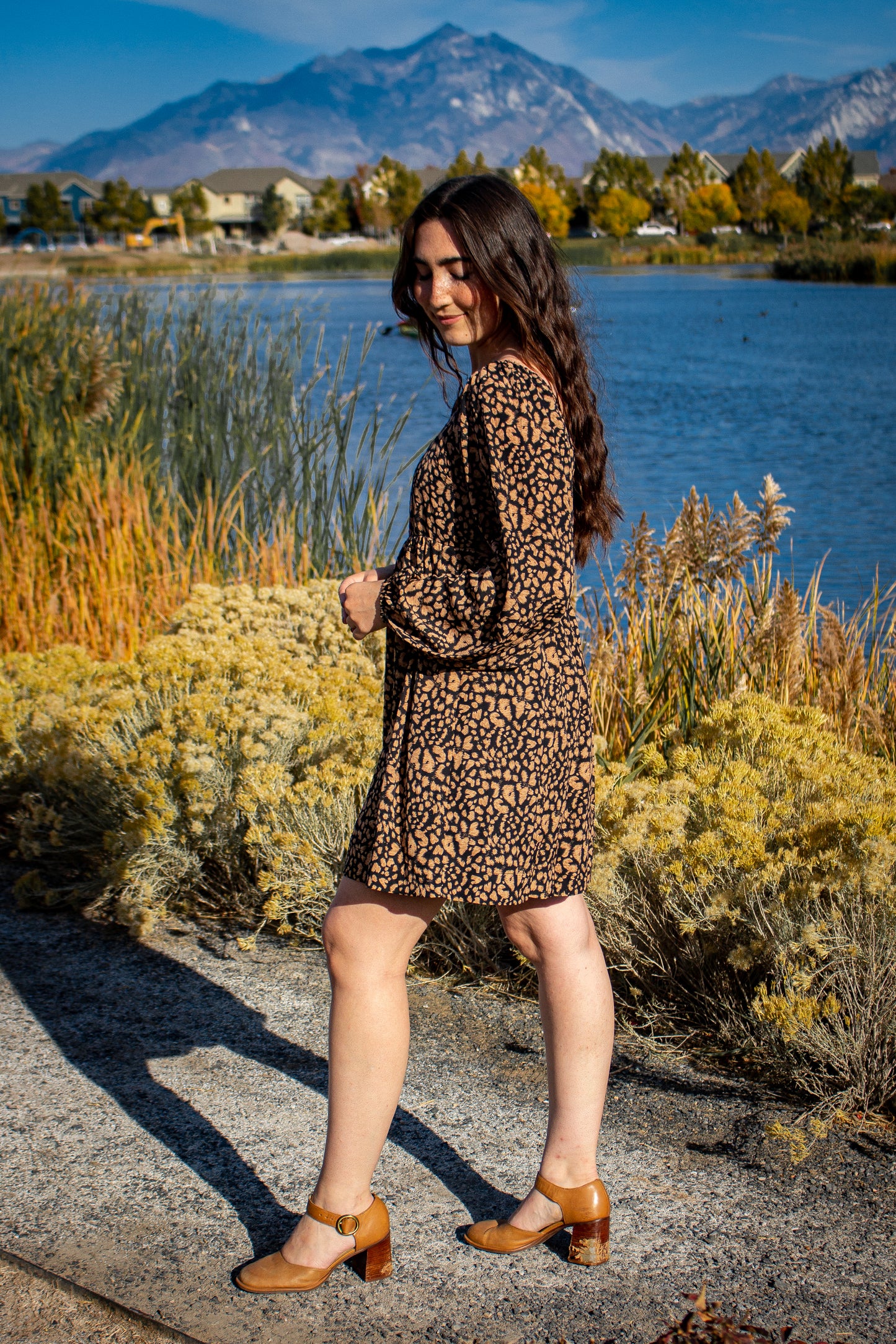 Fern Leopard Print Dress