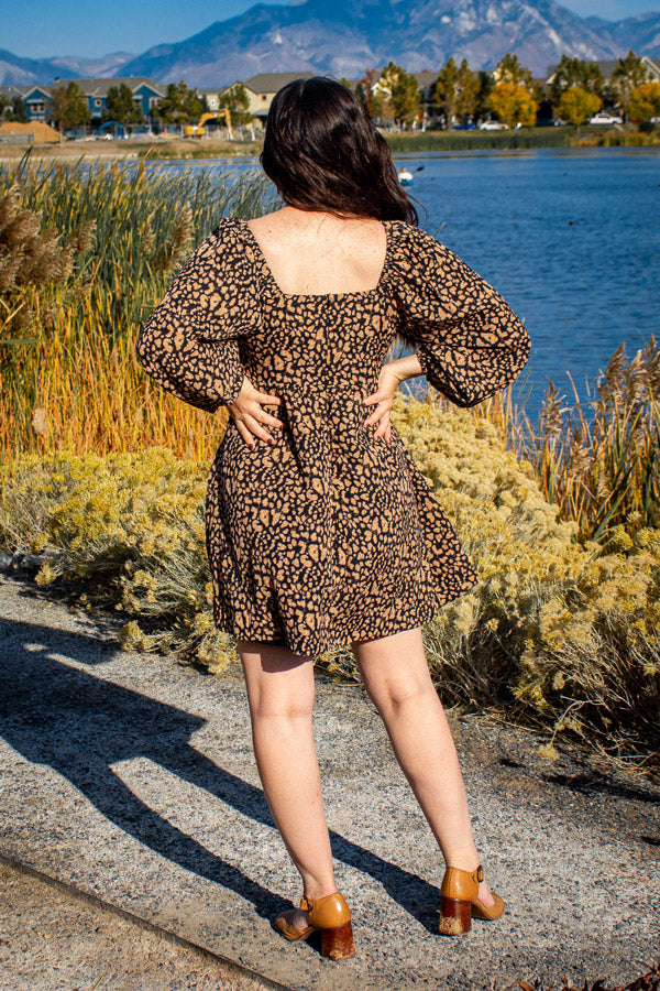 Fern Leopard Print Dress