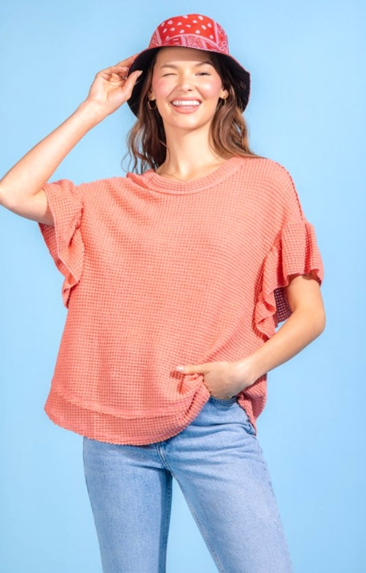 Mae Waffle Knit Top